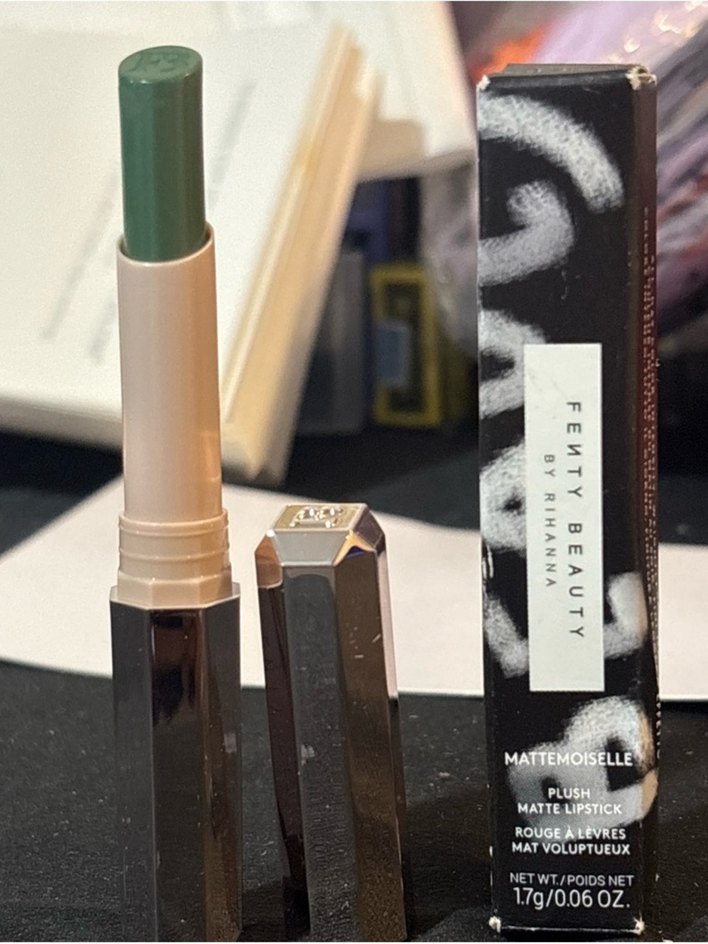 Fenty Beauty Mattemoiselle Plush Matte Lipstick - Midnight Wasabi Green